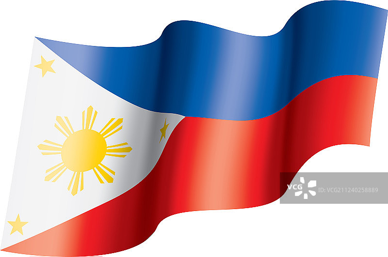 菲律宾国旗上有白色图片素材