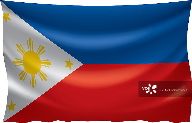 菲律宾国旗上有白色图片素材