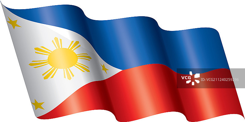 菲律宾国旗上有白色图片素材