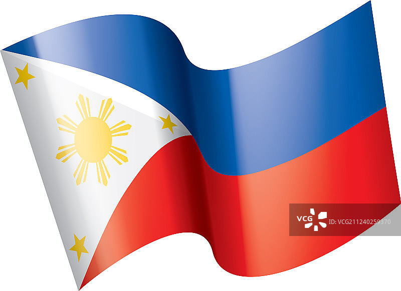 菲律宾国旗上有白色图片素材