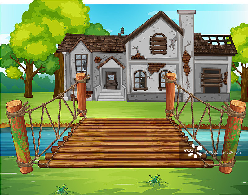 河边的老房子图片素材