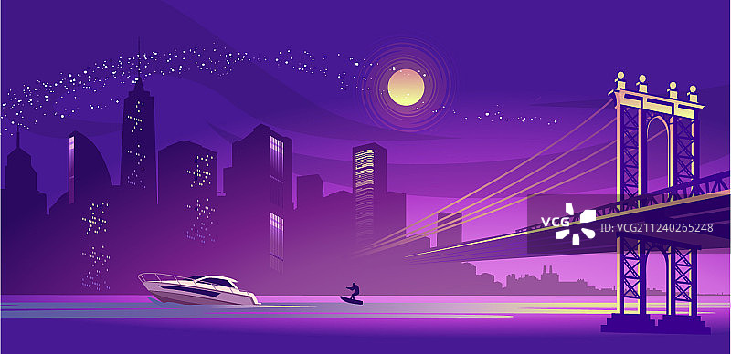 抽象夜景城市图片素材