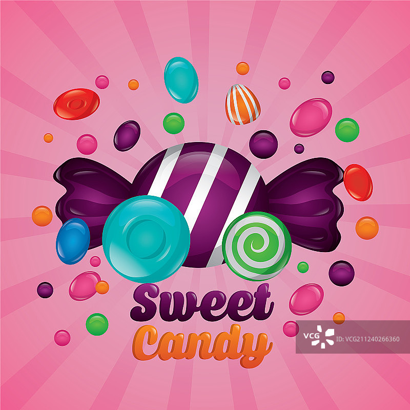 甜蜜的糖果的概念图片素材