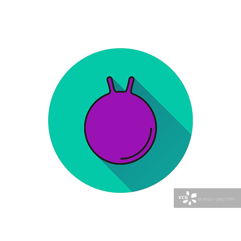 白色背景上的健身球图标图片素材