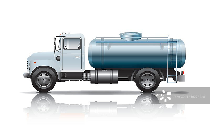 白色油罐车图片素材