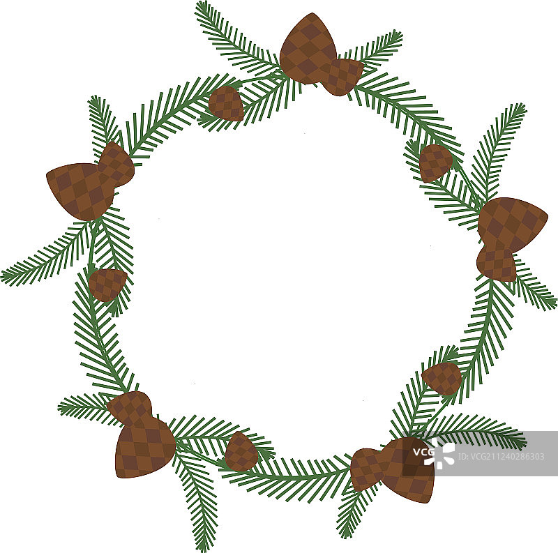 圣诞节假日花环图标图片素材