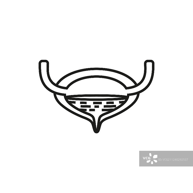 白色背景上的膀胱图标图片素材