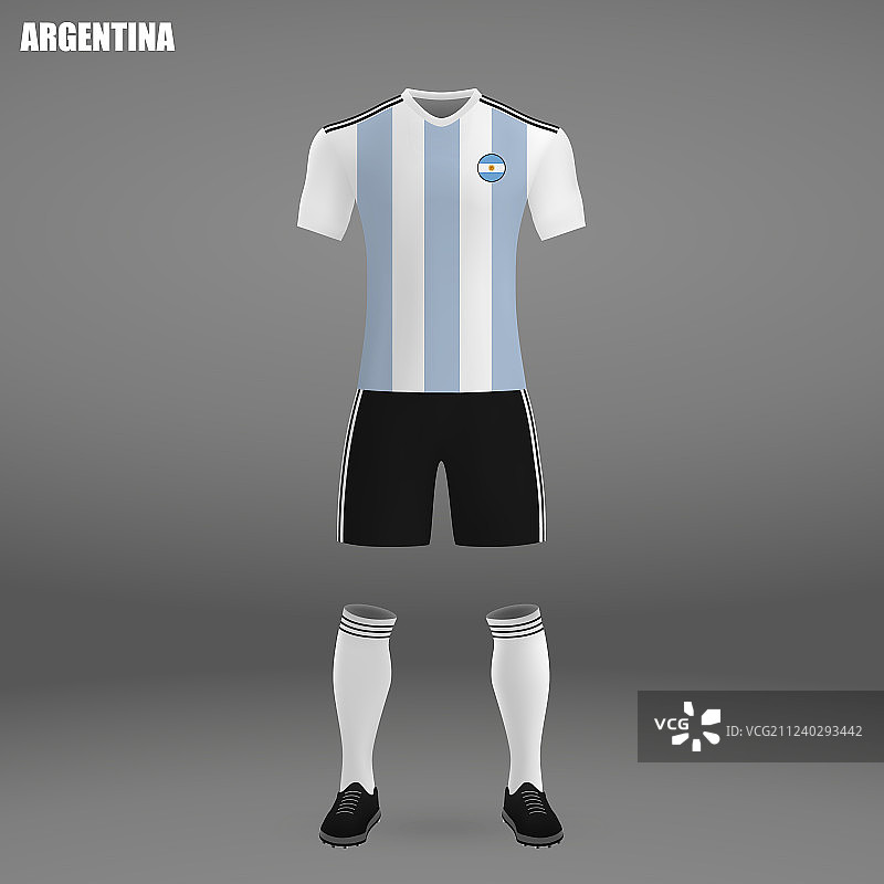 2018年阿根廷足球套装图片素材