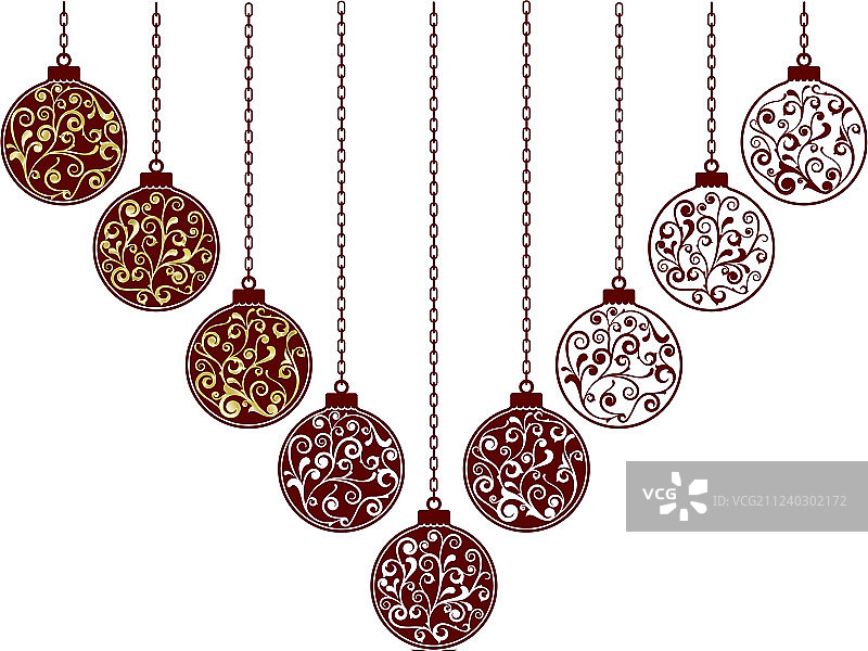 圣诞金色球图片素材