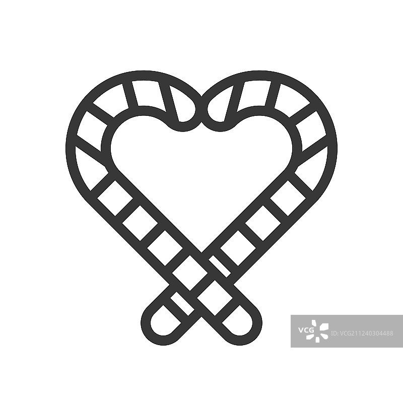 可爱的圣诞节和冬季糖果手杖图片素材