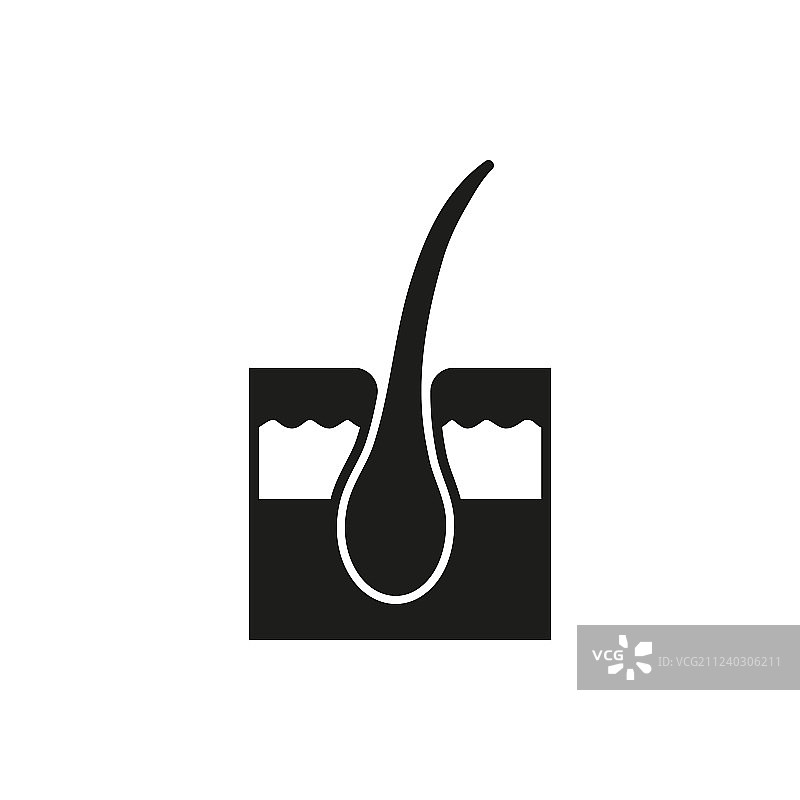 白色背景上的毛囊治疗图片素材