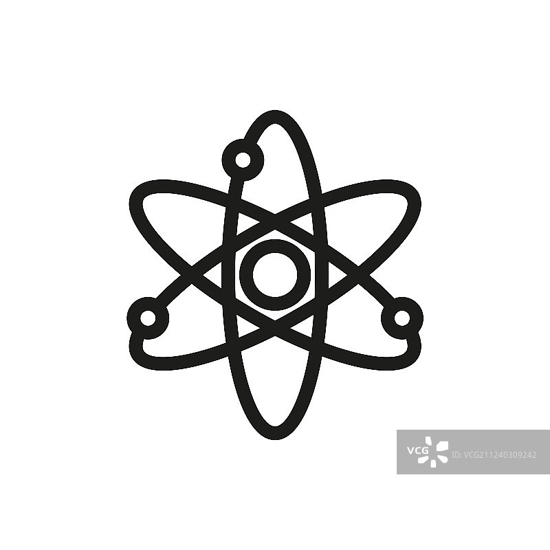 白色背景上的原子图标图片素材