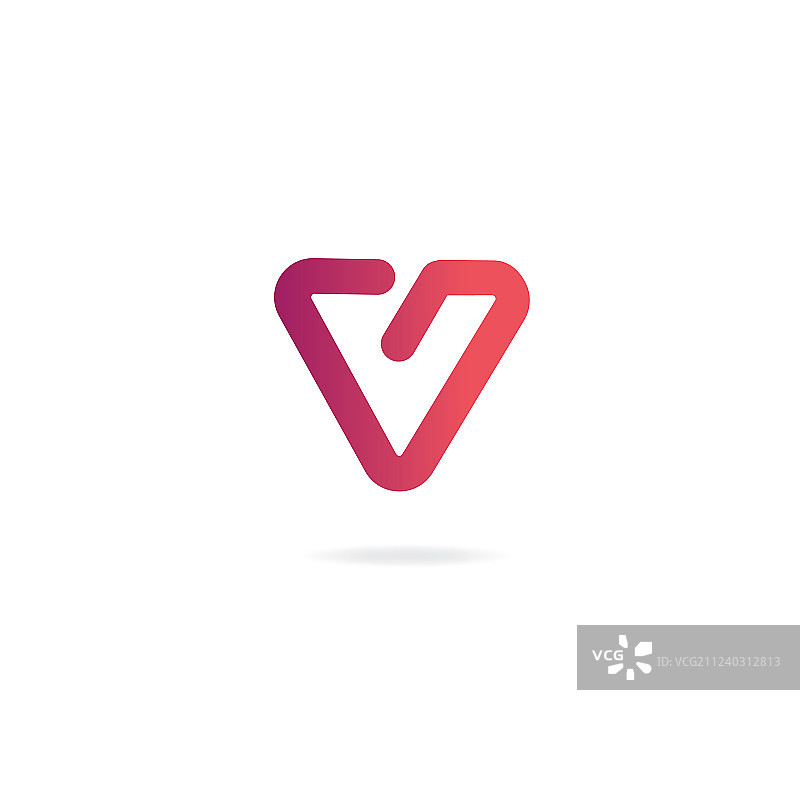 字母V标志设计模板元素图片素材
