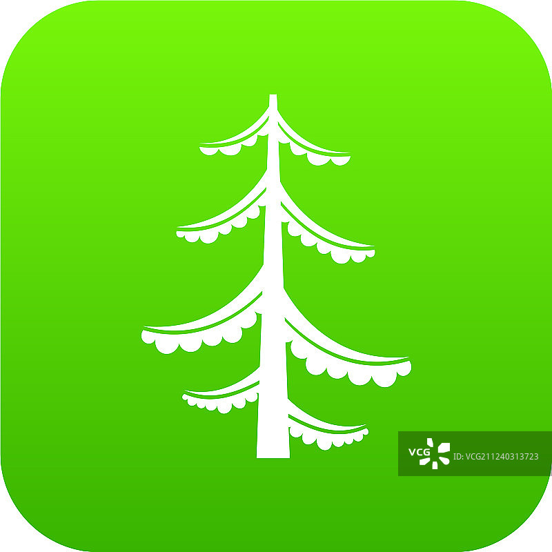 绿色松树数字图标图片素材