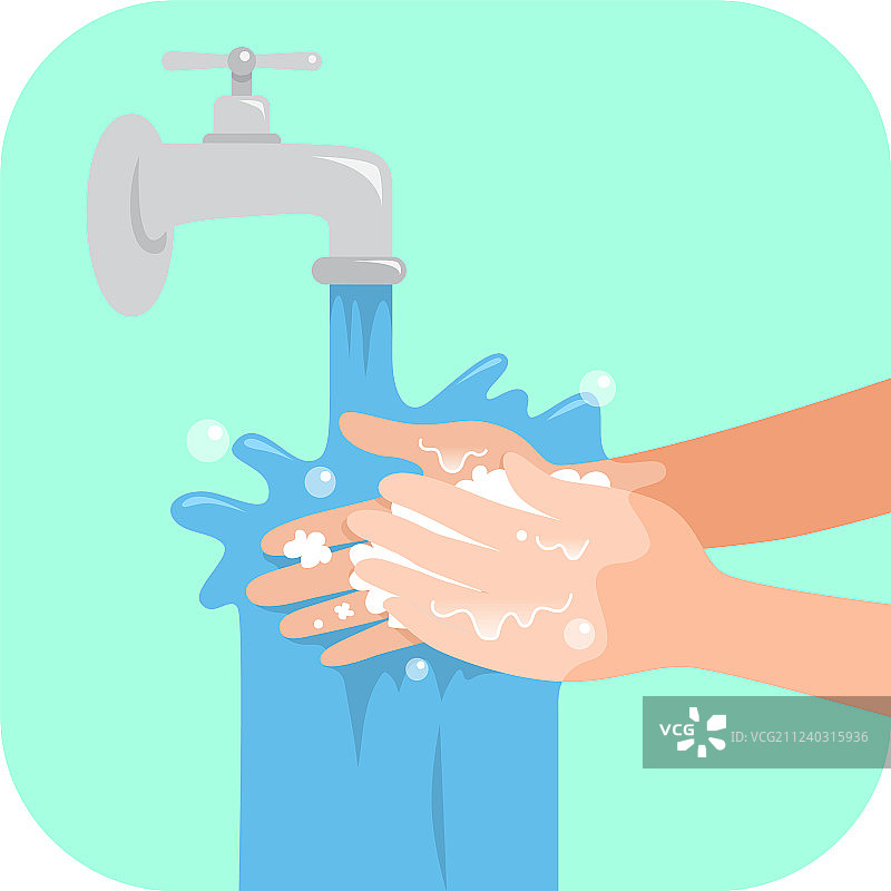 用肥皂洗手图片素材