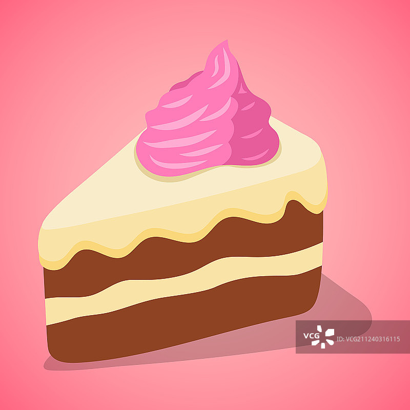 蛋糕块图标2.5D风格图片素材