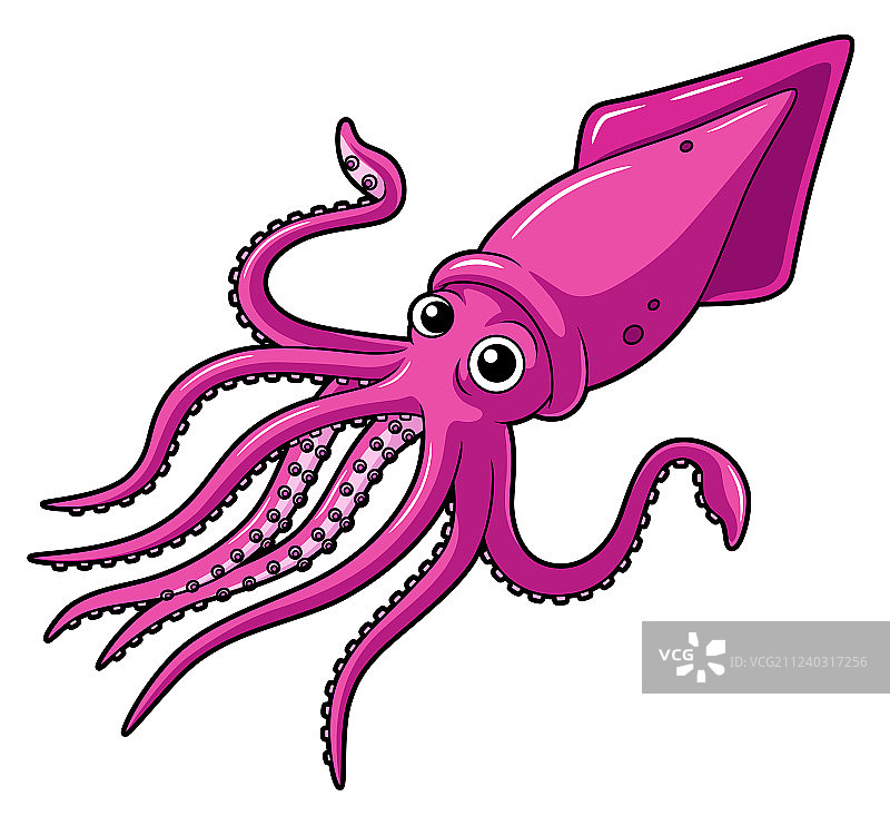 卡通鱿鱼图片素材