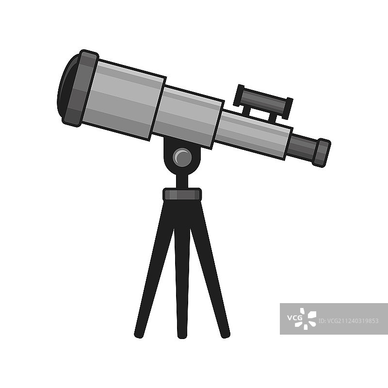 白色背景上的望远镜图标图片素材