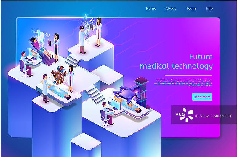未来医疗技术网页模板图片素材