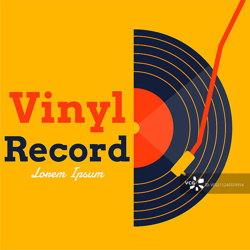 黄色背景黑胶唱片音乐素材图片素材