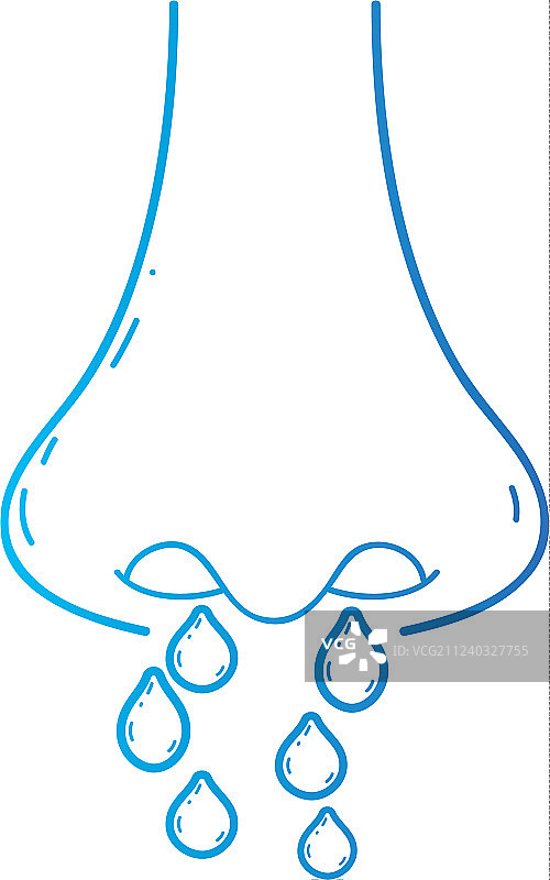 患有过敏性鼻炎病毒的鼻子图片素材