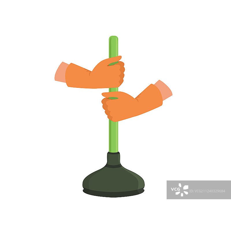 手持马桶或浴缸疏通器图片素材