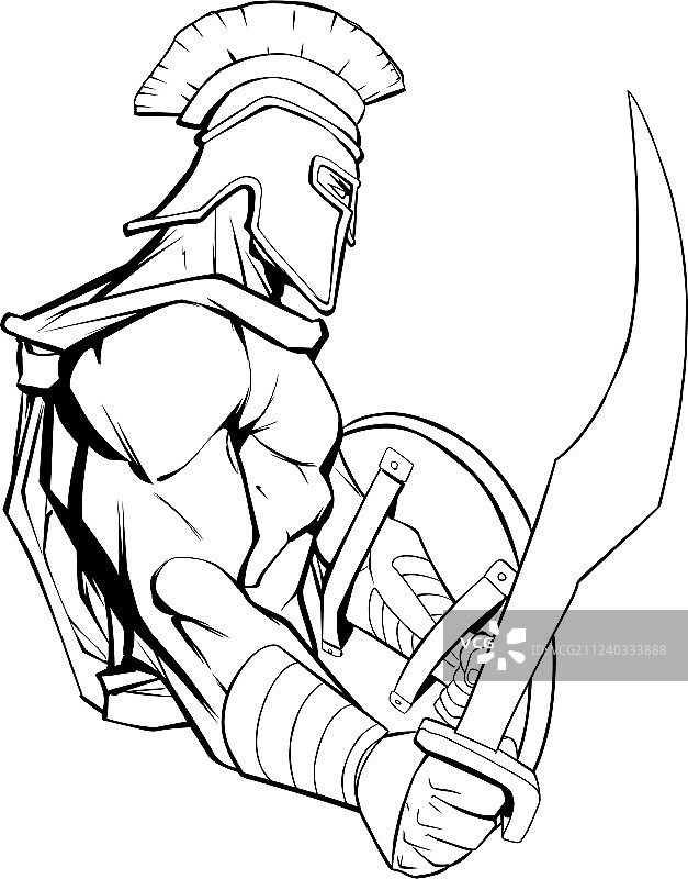 斯巴达勇士吉祥物图片素材