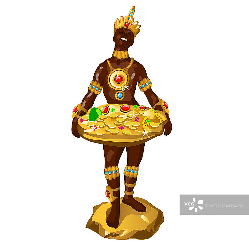 深色皮肤男子造型小雕像图片素材