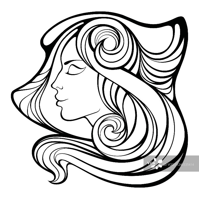 萨满美女装饰画像图片素材