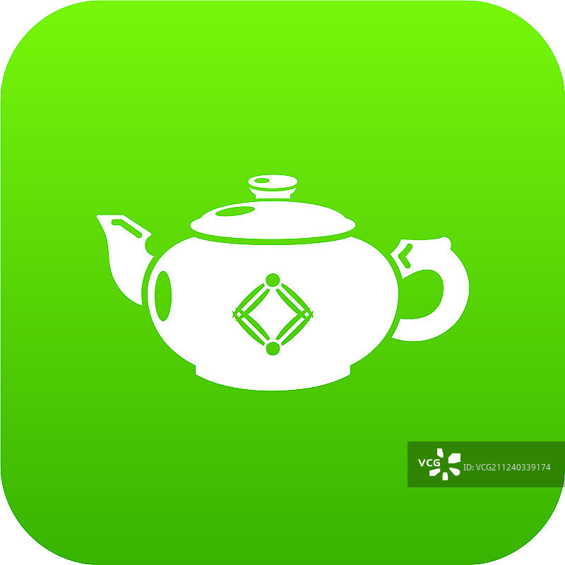绿色玻璃水壶图标图片素材