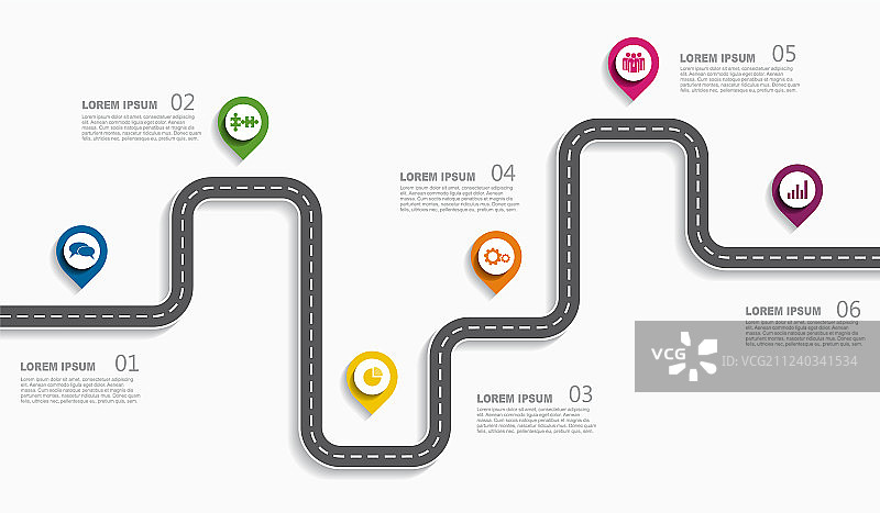 导航路线图时间线信息图概念图片素材