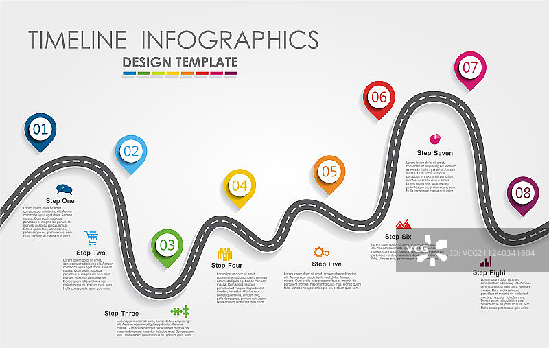 导航路线图时间线信息图概念图片素材