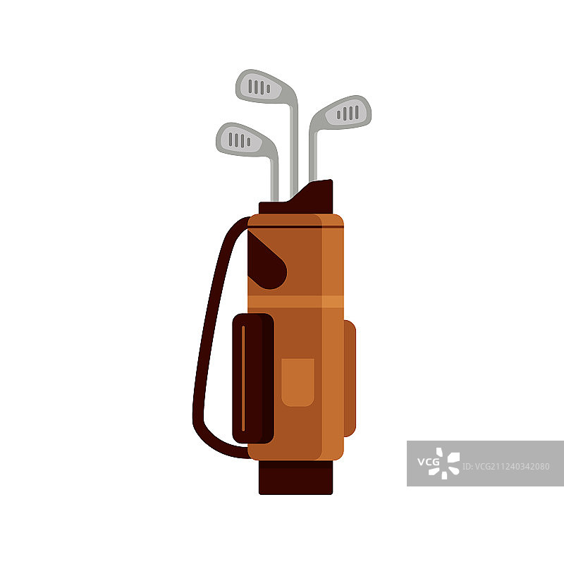 白色背景上的高尔夫球包图标图片素材