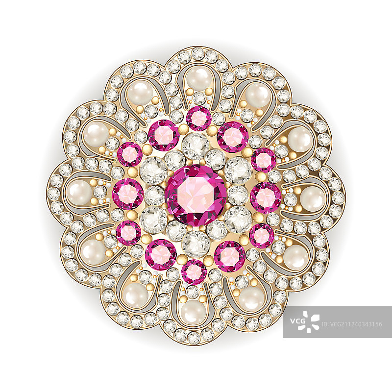 曼陀罗胸针珠宝几何设计元素图片素材