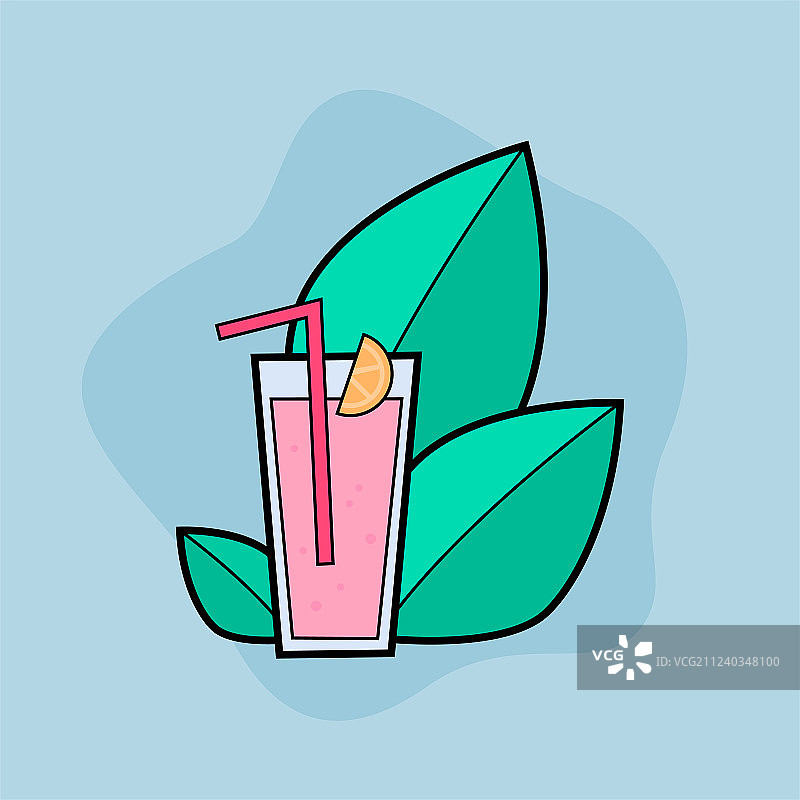 热带鸡尾酒图片素材