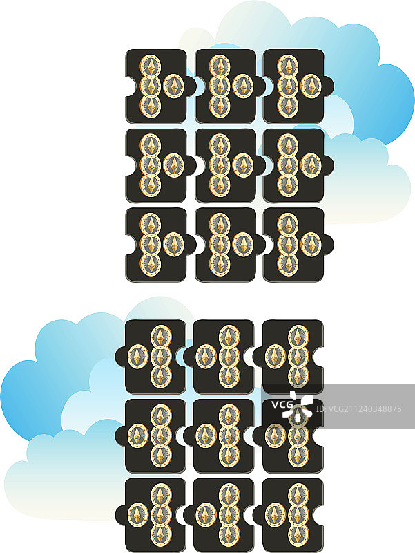 以太坊加密货币采矿过程海报图片素材
