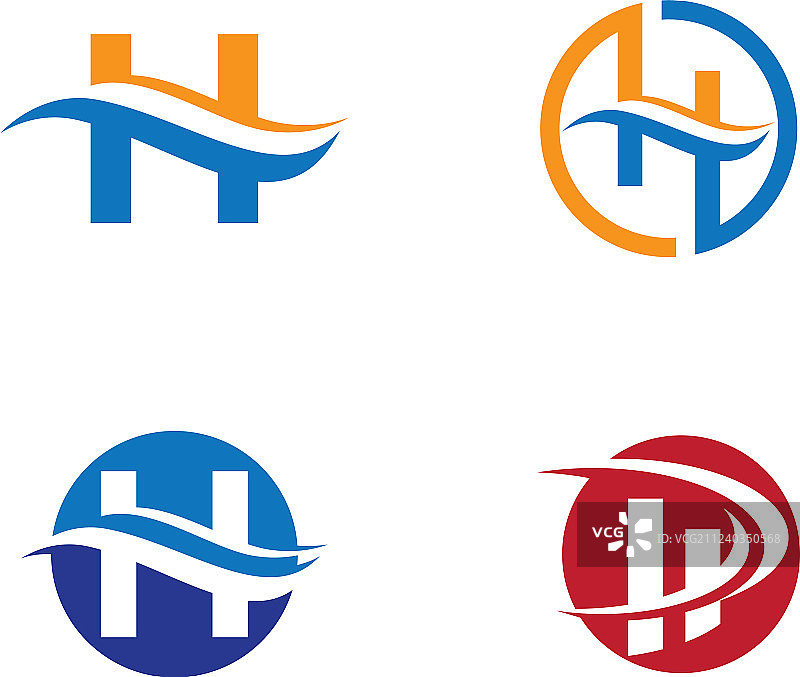 H字母标志模板图片素材