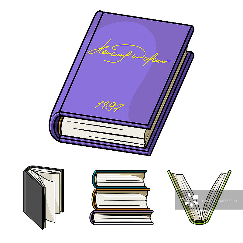 各类书籍套装图标合集图片素材