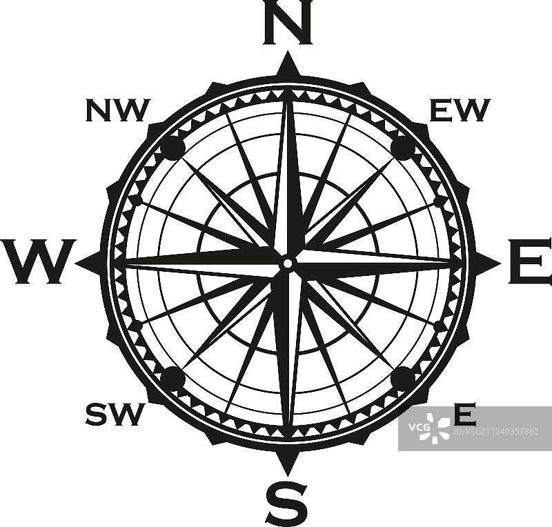 风向玫瑰罗盘导航图标图片素材