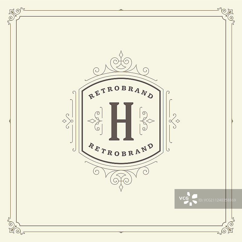 花纹装饰logo设计模板图片素材