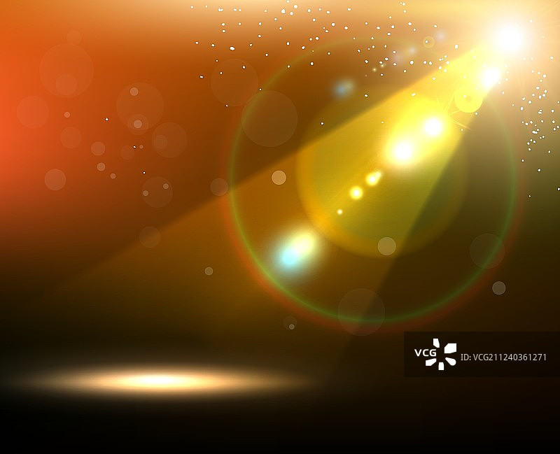 橙色聚光灯背景图片素材