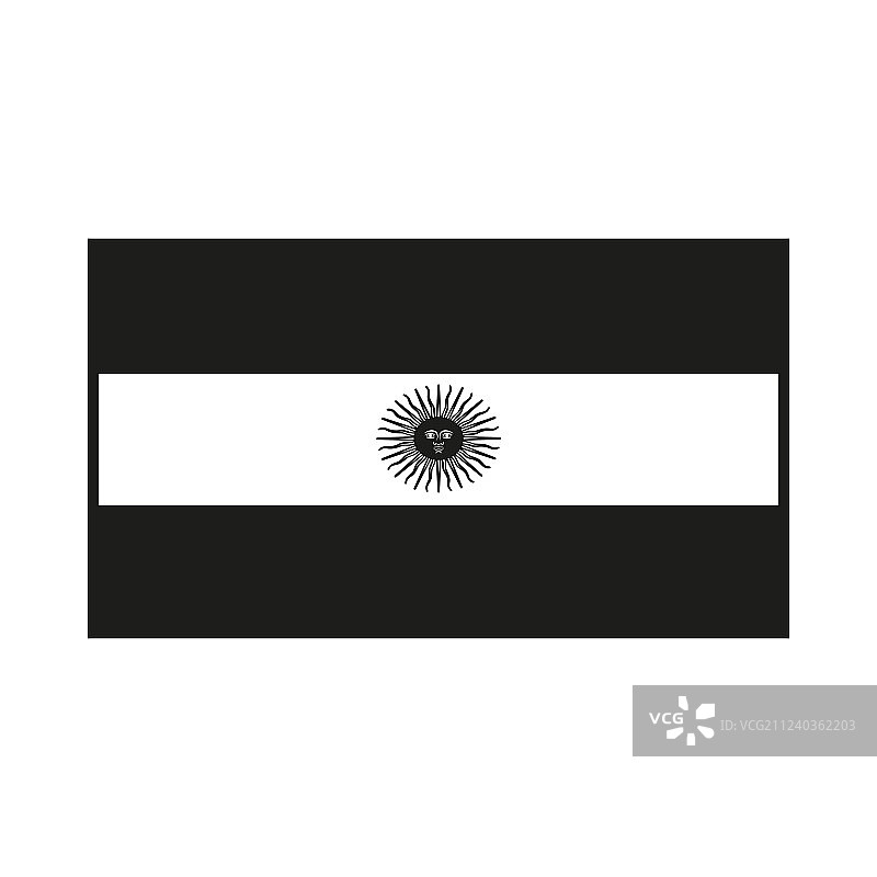 白色背景上的阿根廷国旗图片素材