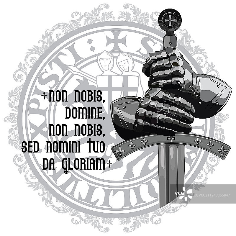 骑士盔甲手套盾牌设计图片素材