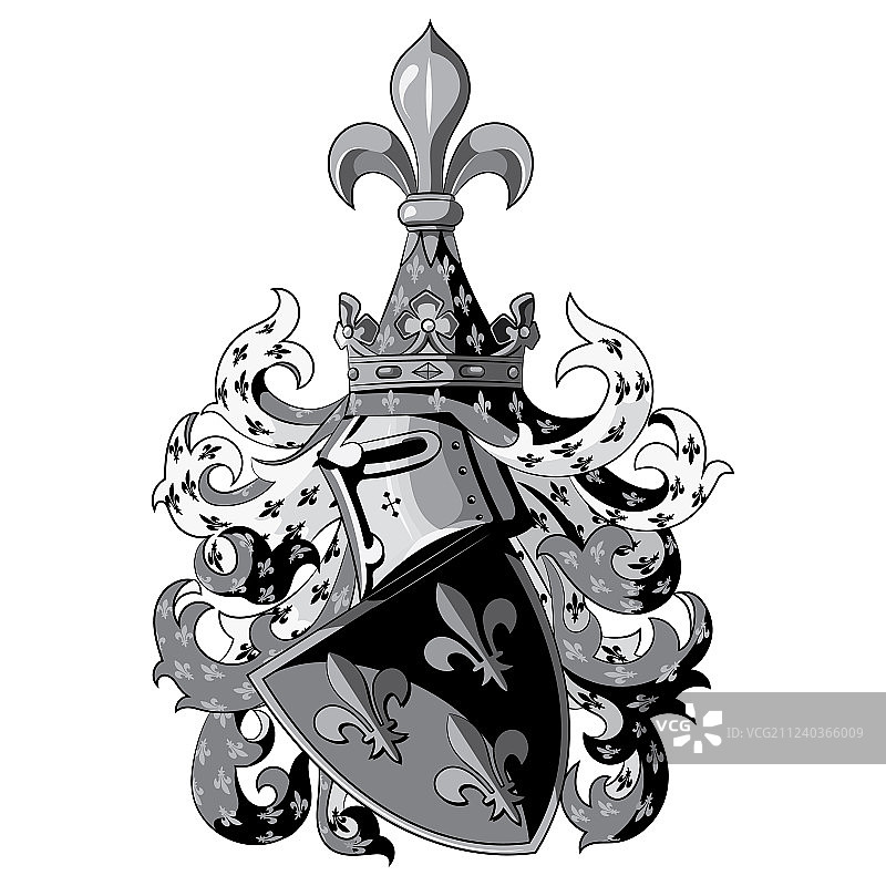 骑士徽章纹章中世纪骑士图片素材