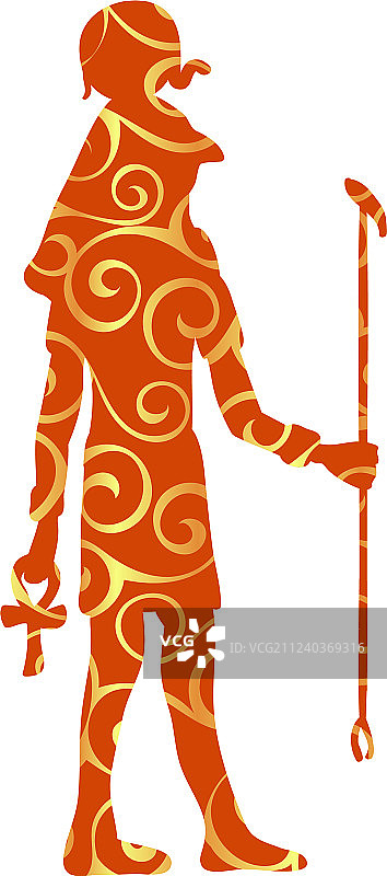 埃及荷鲁斯之神图案剪影图片素材