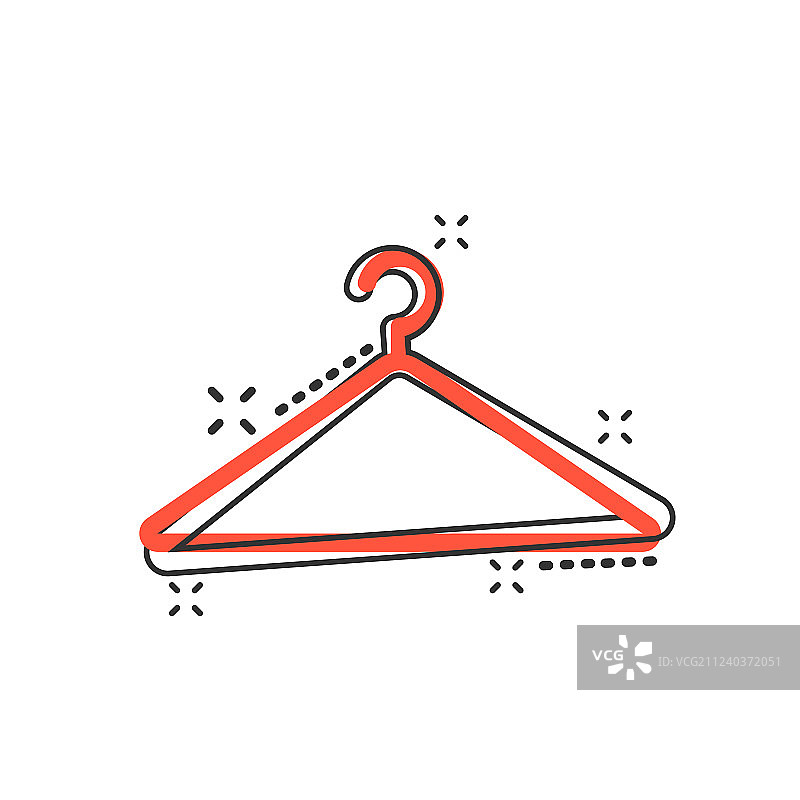 漫画风格衣柜卡通衣架图标图片素材