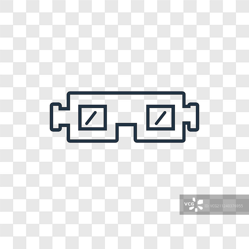 安全眼镜概念线性图标图片素材