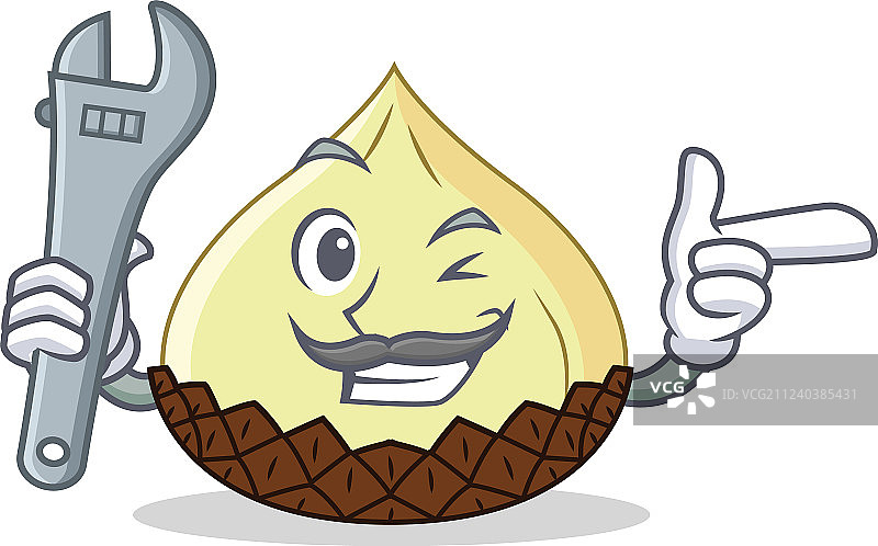 机械蛇皮果吉祥物卡通图片素材