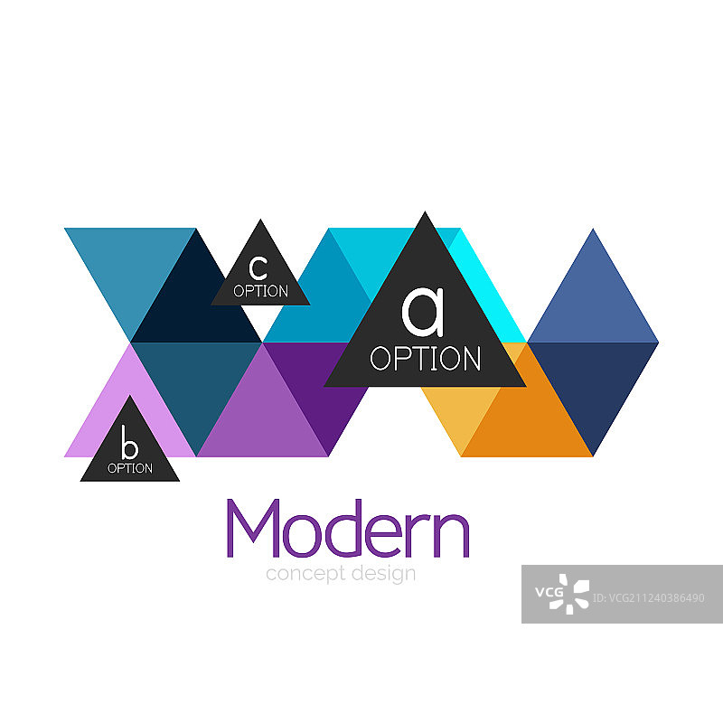 三角形形状设计抽象的商业标志图标图片素材