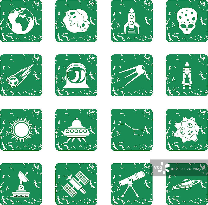 太空图标 Grunge风格图片素材